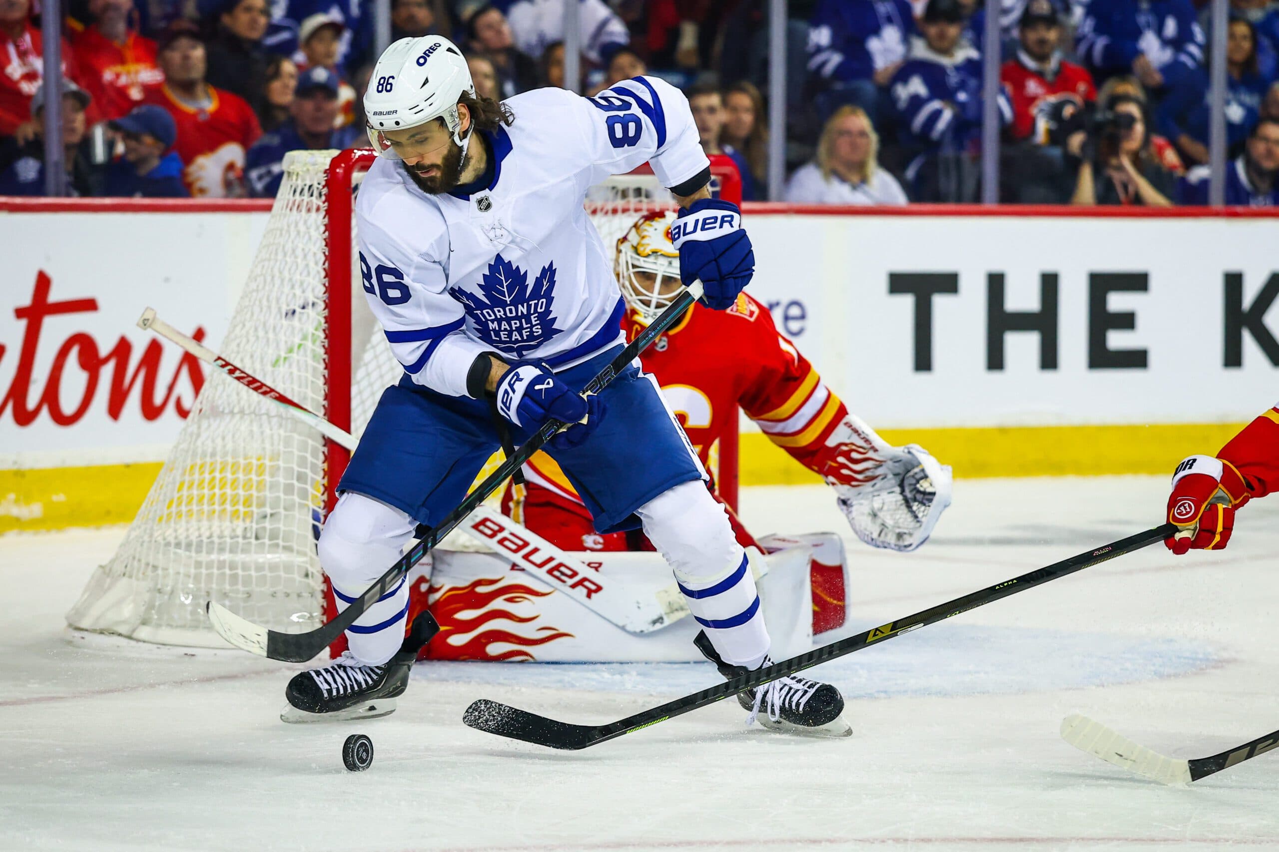 Leafs’ Marchenko exits game vs. Flames with lower-body injury