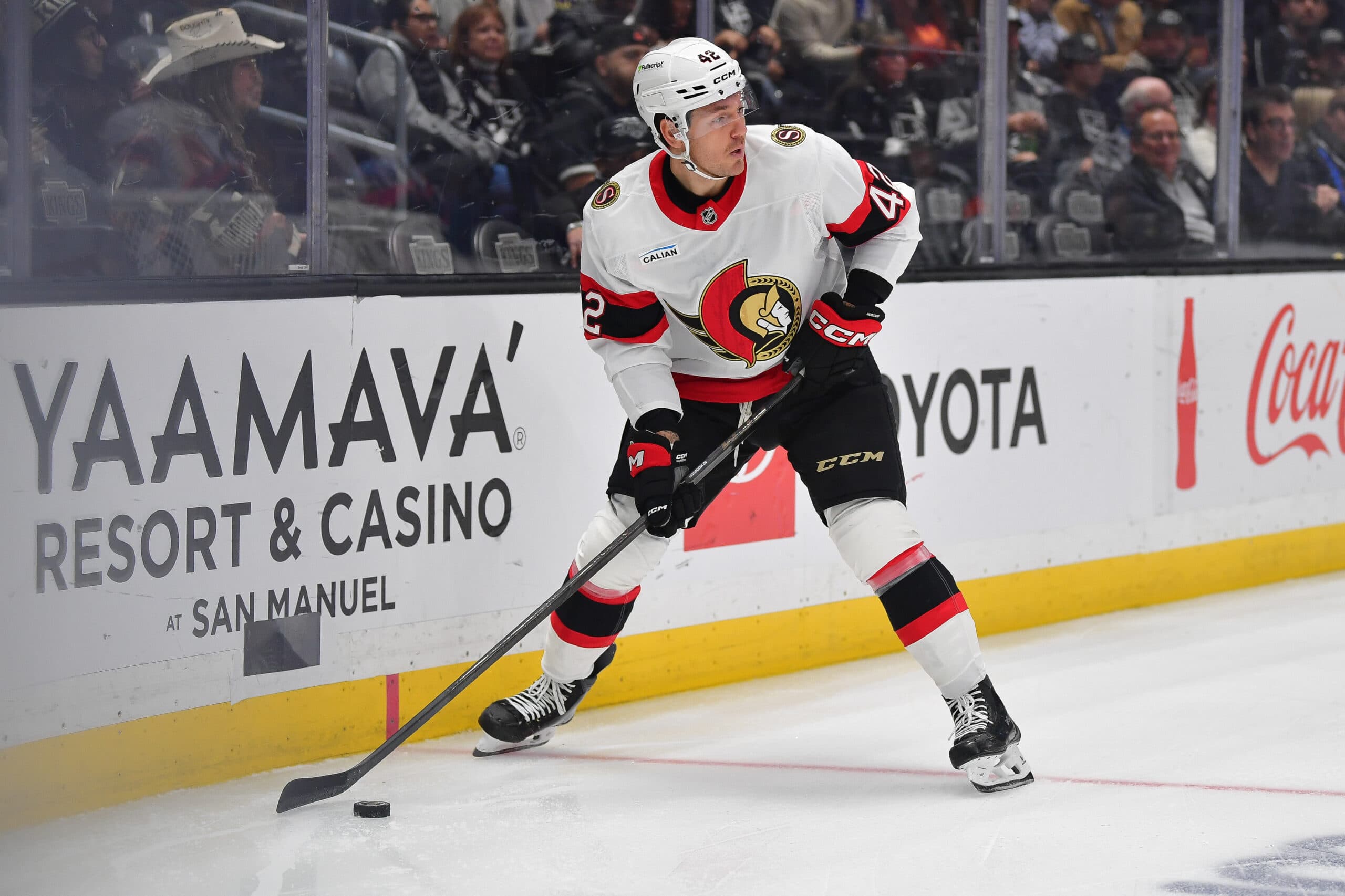 Senators’ Hayden Hodgson ejected for boarding Kings’ Brandt Clarke